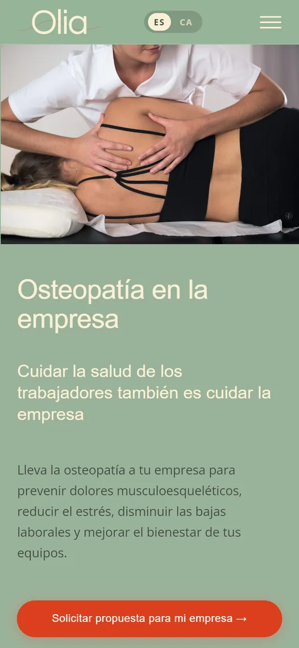 Móvil: portada Osteopatía en la empresa