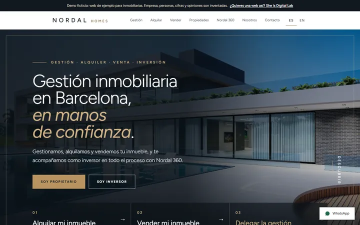 Web de Nordal Homes